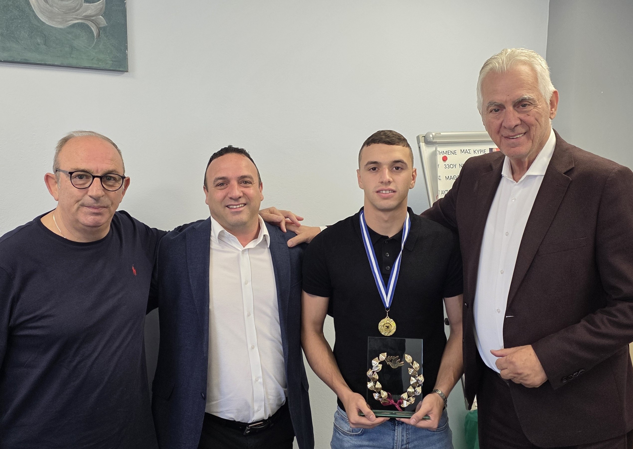 Ο Δήμαρχος Ανδρέας Π. Παχατουρίδης τίμησε τον Περιστεριώτη Πρωταθλητή Αδάμ Αναστασόπουλο στο Judo
