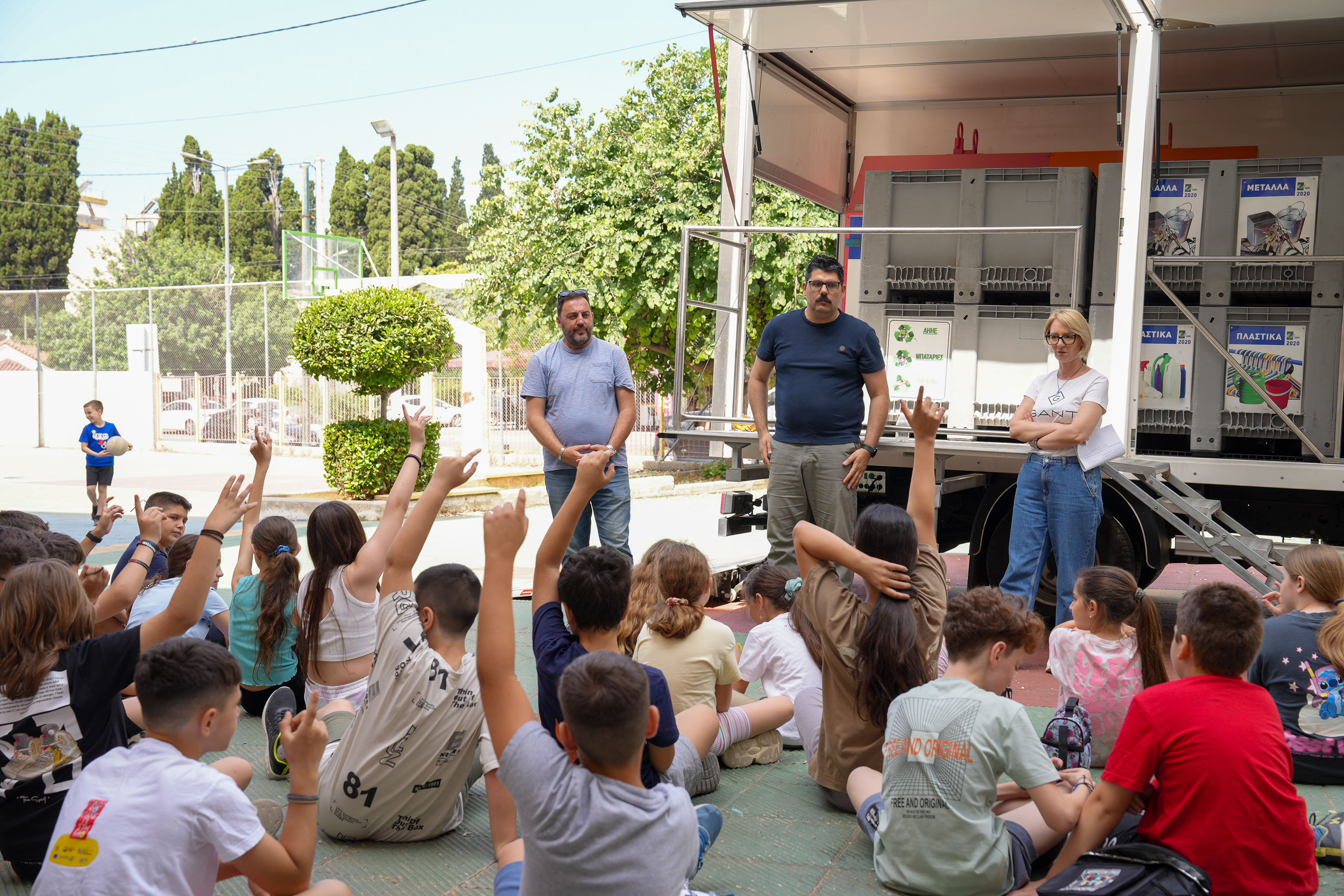 Το Κινητό Πράσινο Σημείο στα σχολεία της πόλης, Ίλιον, ανακύκλωση, δήμοι, δυτικά