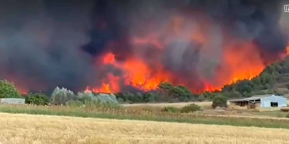 Η φωτιά συνεχίζει να κατακαίει τον Έβρο