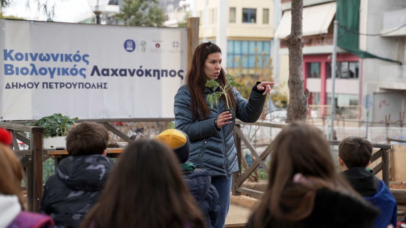 Πετρούπολη: Πάνω από 40 οικογένειες σιτίζονται με βιολογικά προϊόντα από τον κοινωνικό λαχανόκηπο 