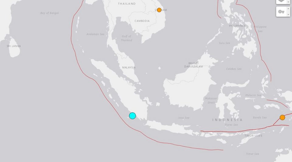 Σεισμός 7,1 Ρίχτερ στα ανοικτά της Σουμάτρας