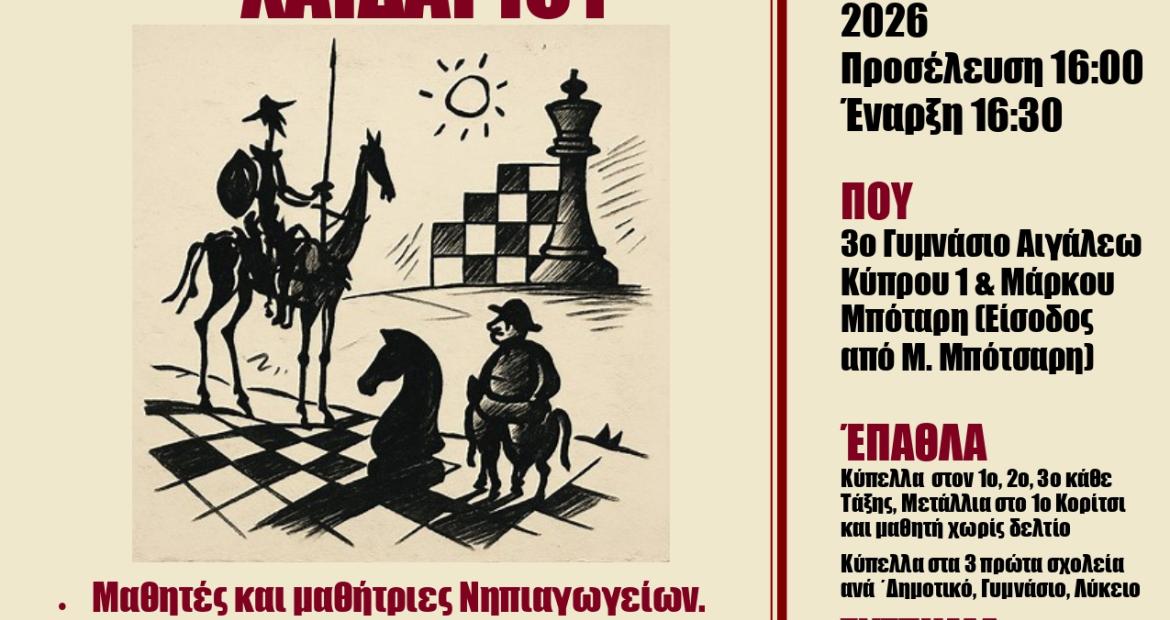 «20ο Διαδημοτικό Σχολικό Πρωτάθλημα Σκάκι»